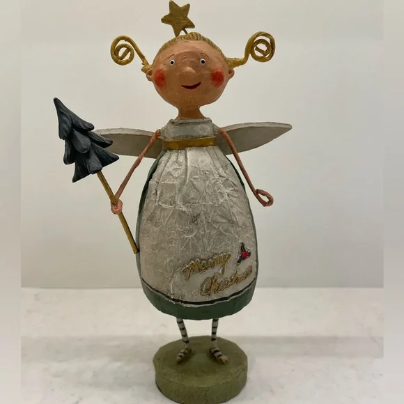 Lori C Mitchell Angel Figurine with Tree - Picture 1 of 3
